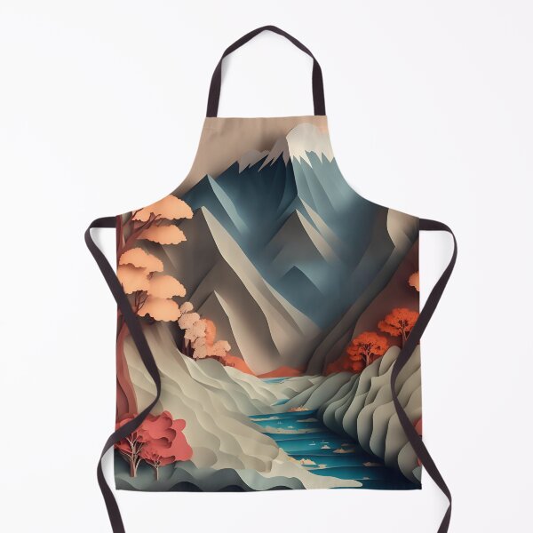 Item preview, Mountain Rapids in Paper art style designed and sold by FormFinder.