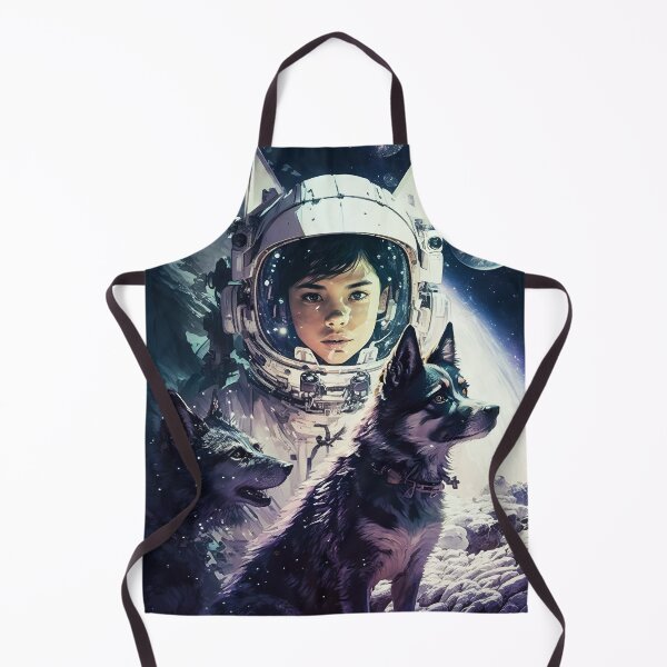 Item preview, Girl & Dogs in Space Fantastic Retro 80s designed and sold by AIWanderer.