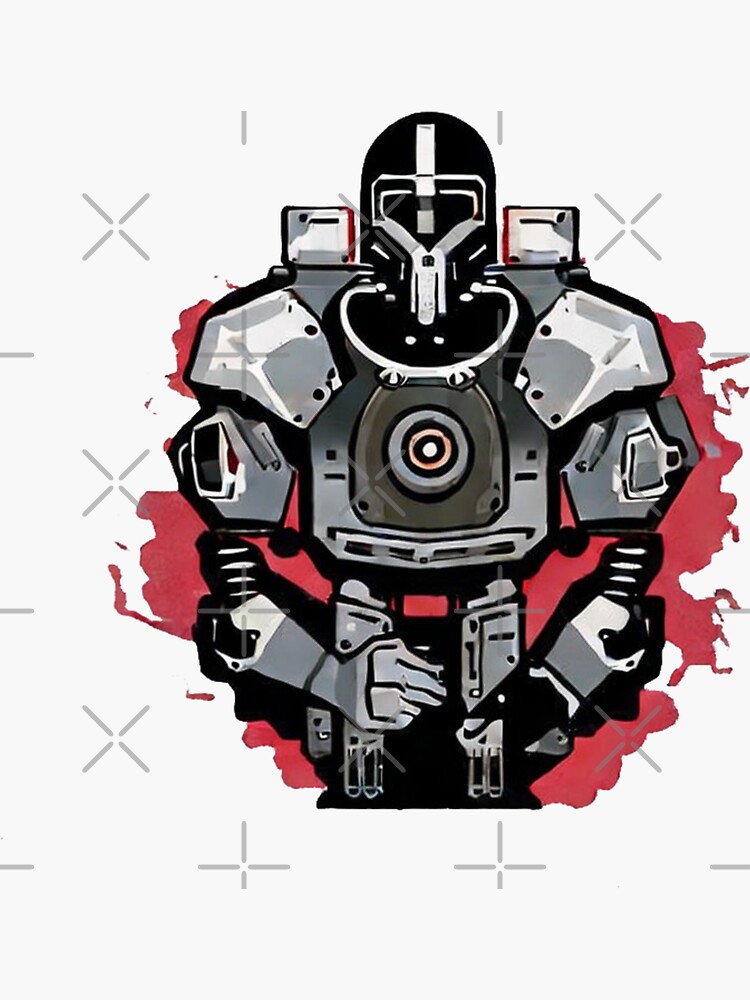Thumbnail 3 of 3, Sticker, murderbot designed and sold by doomwalker2010.
