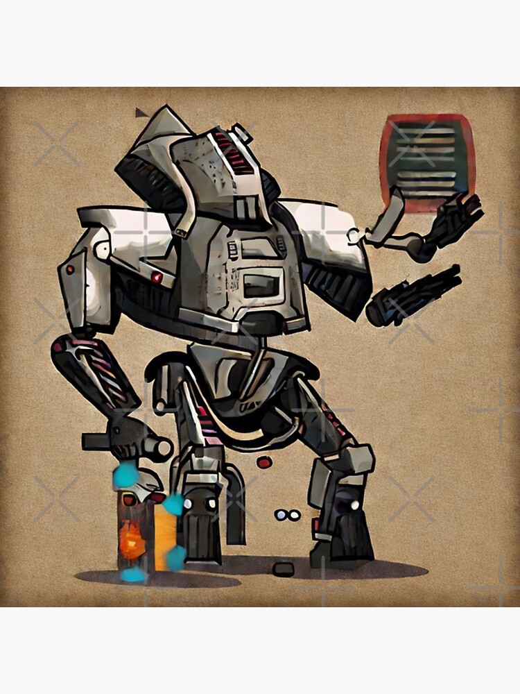 Thumbnail 3 of 3, Sticker, murderbot designed and sold by doomwalker2010.