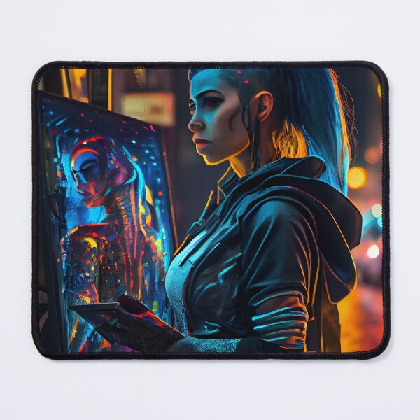 Item preview, Electric Illustrator Cyberpunk Artist Painter Wall Art designed and sold by Chrizz1990.