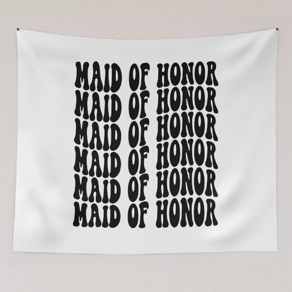 Item preview, Maid Of Honor Black Retro Graphic Bridal Party Gifts for Bachelorette Party designed and sold by mysticblvd.