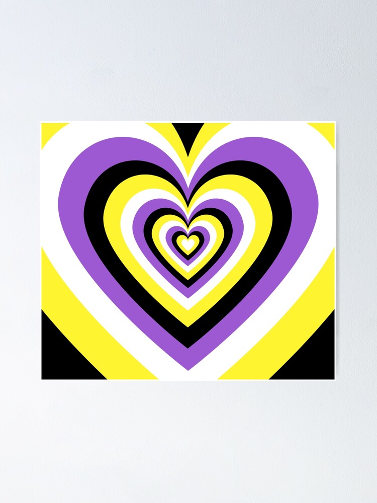 Thumbnail 1 of 3, Poster, Nonbinary Hearts designed and sold by gaesthetik.