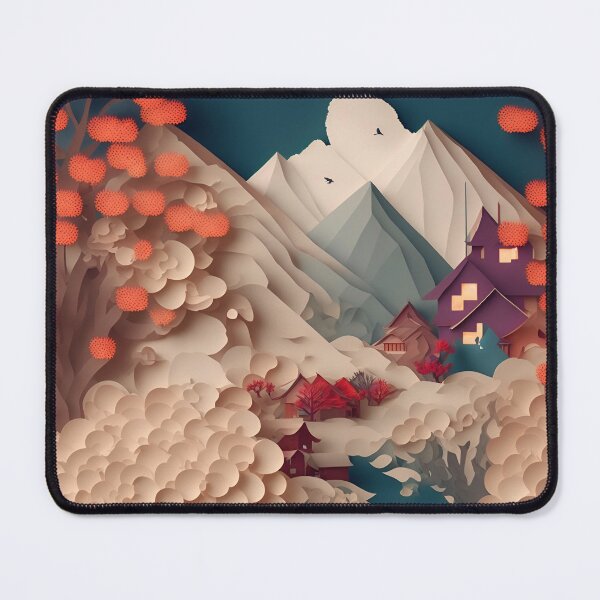 Item preview, Flower Mountain in Paper art style designed and sold by FormFinder.