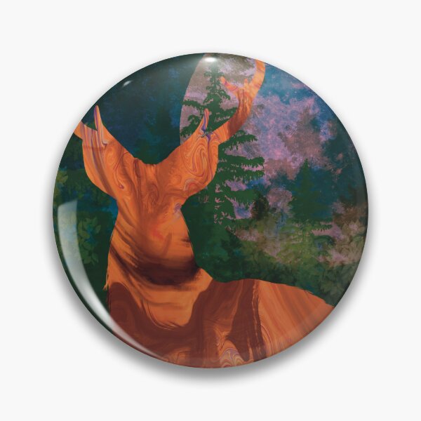 Item preview, Reindeer in a jungle abstract art mixed media brown designed and sold by chuckletuckle.