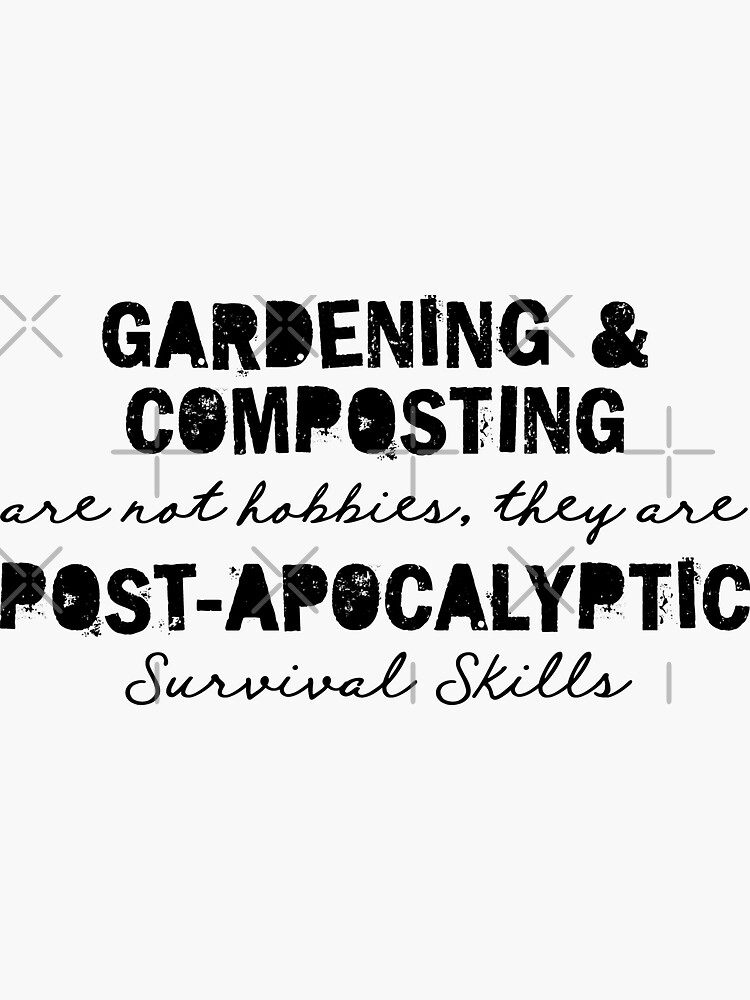 Thumbnail 3 of 3, Sticker, compost (post-apocalyptic skills) designed and sold by mystudiocreate.
