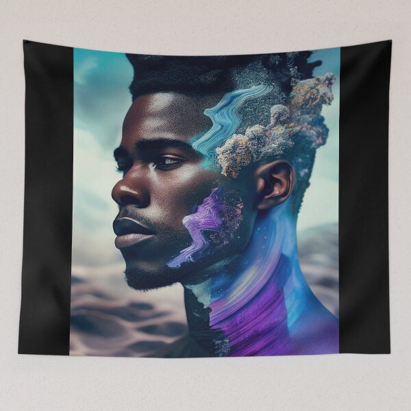 Item preview, Afrocentric Double Exposure designed and sold by MidJourneymen.