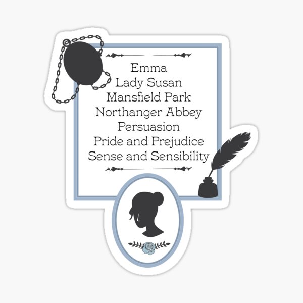 Item preview, Jane Austen Works designed and sold by The British Bunny Hop Shop.