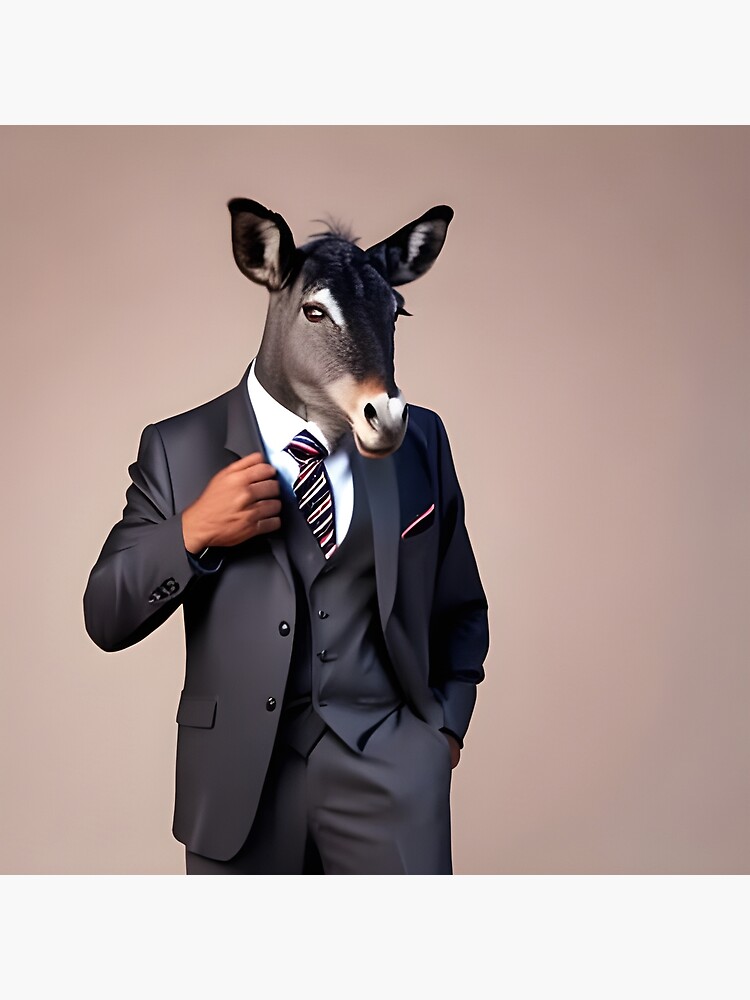 "Animals in Clothes, Pet Portrait, Animal in Suit, Animal Head Human
