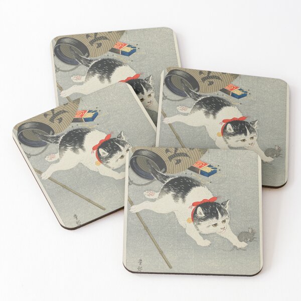 Item preview, Kitten and Lantern, c. 1928-1930 Ohara Shoson designed and sold by Gin  Neko.