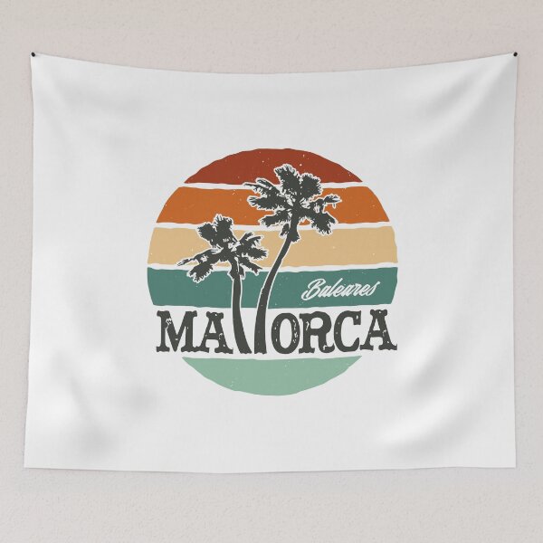 Item preview, Mallorca Baleares, retro, sunset, Majorca, Balearic Islands, Spain, Mediterranean sea holiday designed and sold by FFelder.