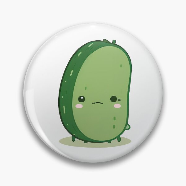 Item preview, Kawaii cute chibi cucumber designed and sold by ChibiInstant.