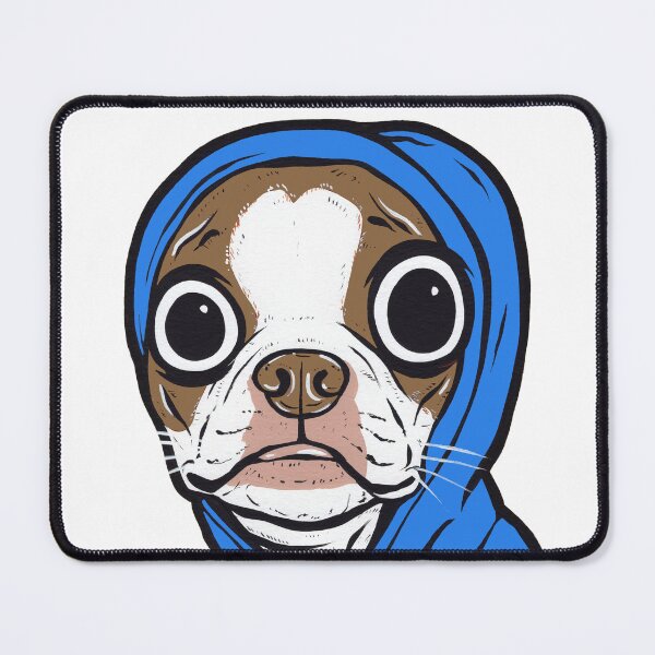 Item preview, Blue and Brown Boston Terrier Hoodie designed and sold by turddemon.