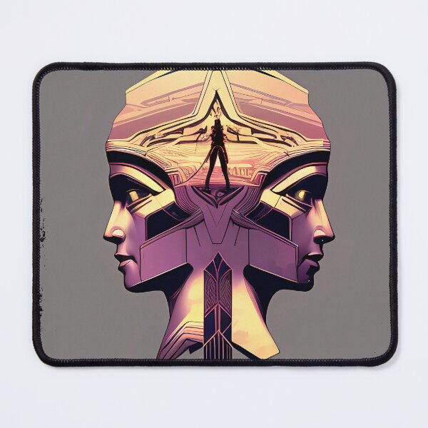 Item preview, Hathor, the Cyberpunk Egyptian Deity: Futuristic Sticker Design designed and sold by Mytho Merch.