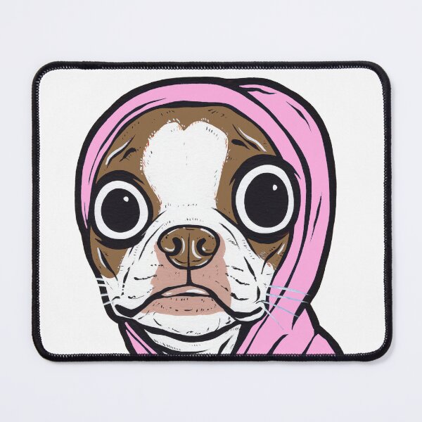 Item preview, Pink and Brown Boston Terrier Hoodie designed and sold by turddemon.