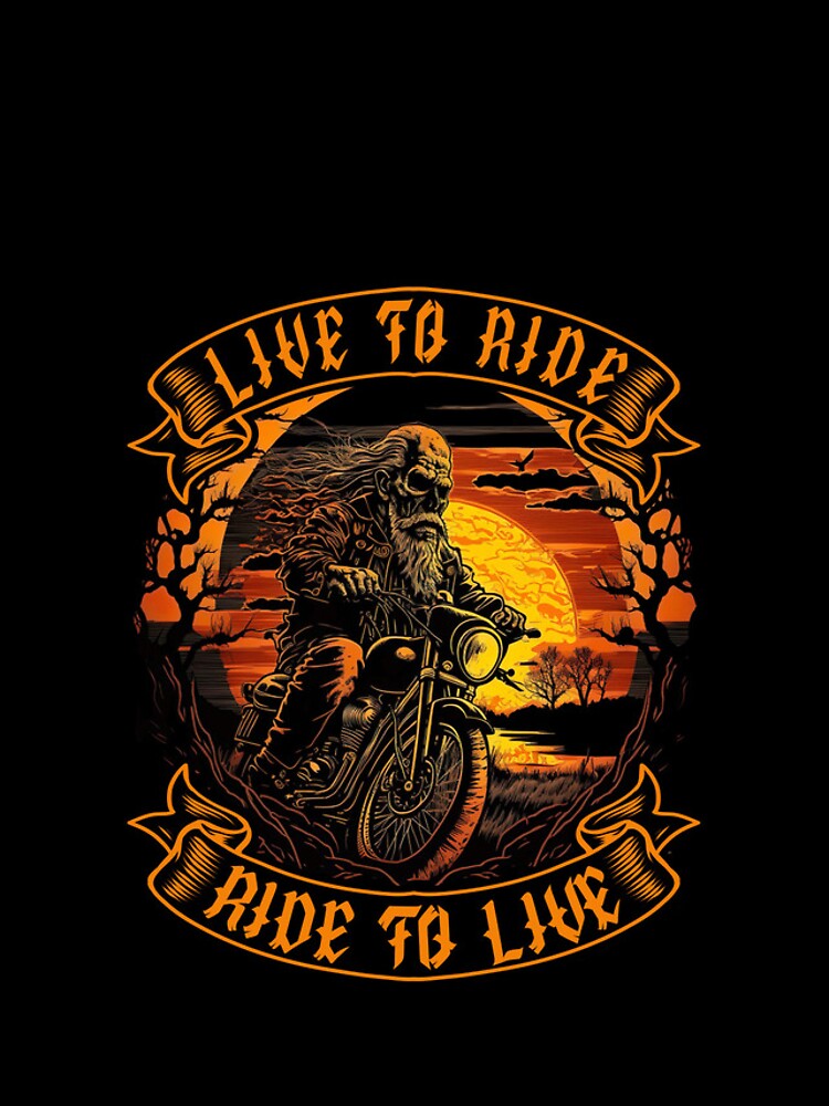 Thumbnail 4 of 4, iPhone Case, Live To Ride, Ride To Live Biker designed and sold by druckfun.