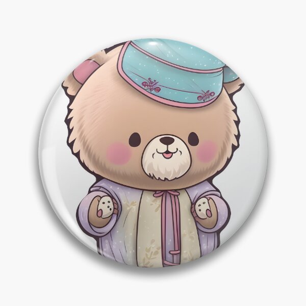 Item preview, Kawaii old bear wearing a dress designed and sold by IKrakenArts.