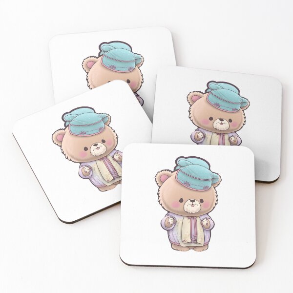 Item preview, Kawaii old bear wearing a dress designed and sold by IKrakenArts.