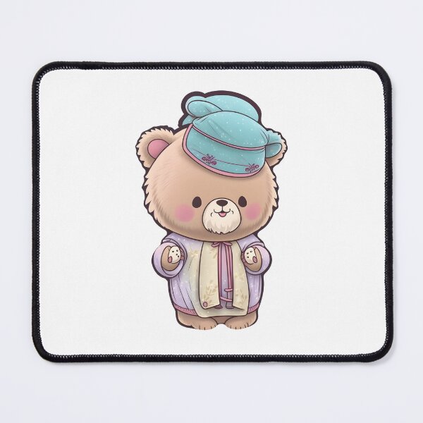 Item preview, Kawaii old bear wearing a dress designed and sold by IKrakenArts.