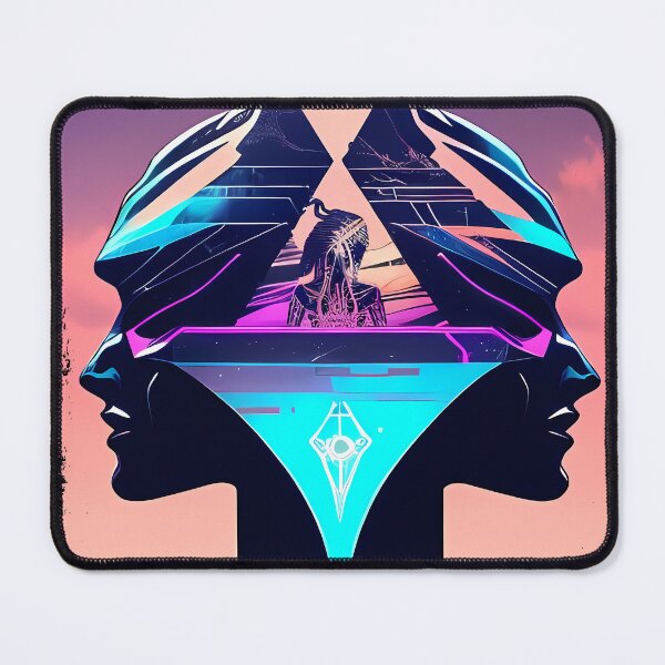 Item preview, Hathor, the Cyberpunk Egyptian Deity: Futuristic Sticker Design designed and sold by Mytho Merch.