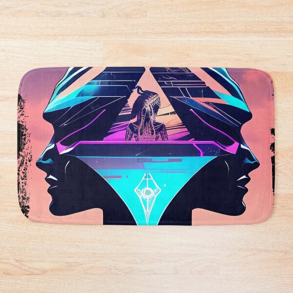 Item preview, Hathor, the Cyberpunk Egyptian Deity: Futuristic Sticker Design designed and sold by Mytho Merch.