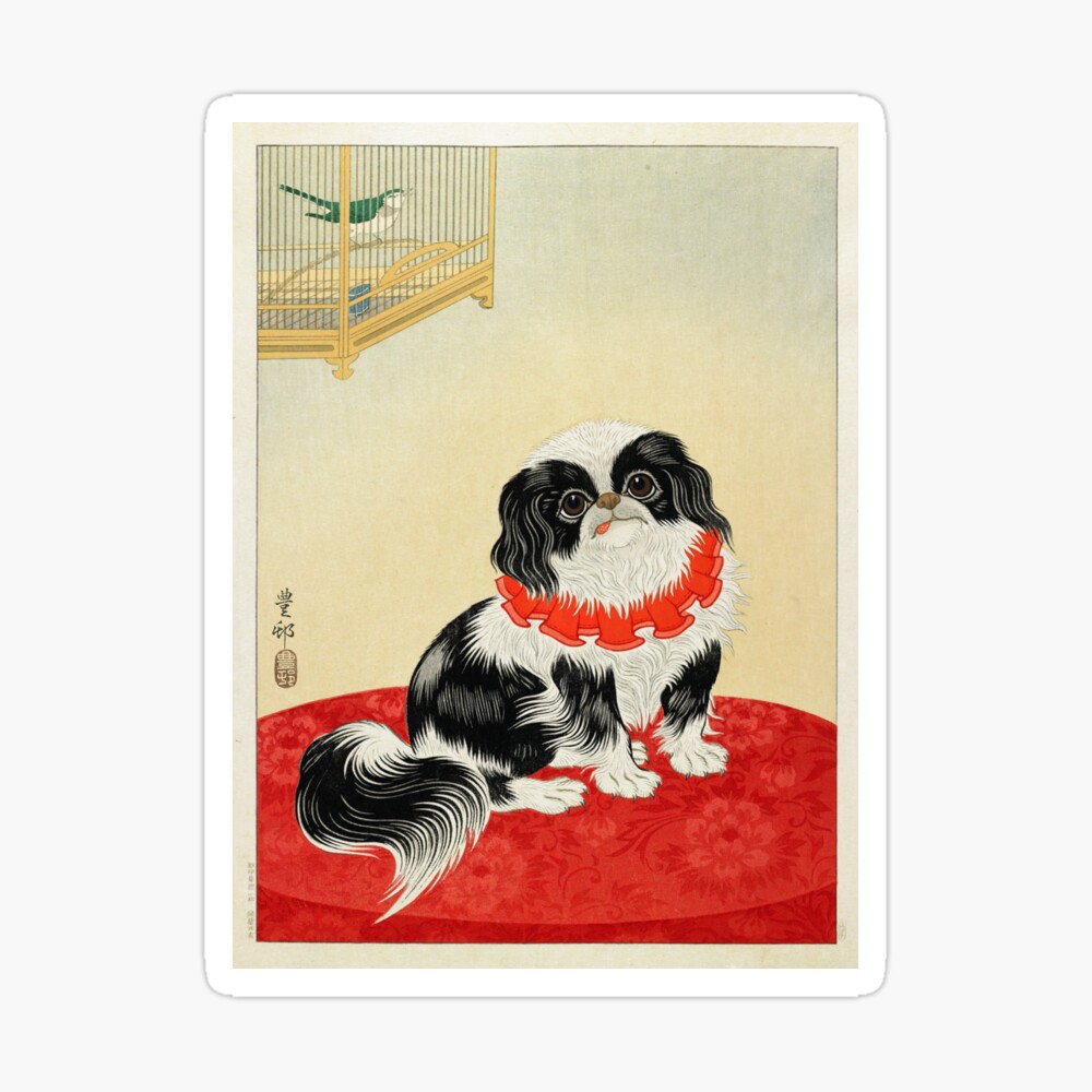 Pug Dog, c. 1928-1930 Ohara Shoson Poster for Sale by Gin Neko