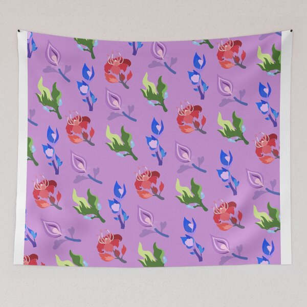 Item preview, Inazuma Flowers Print (Violet) designed and sold by casserolestan.