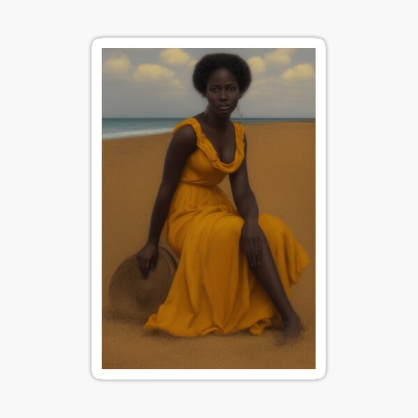 Item preview, Beautiful African woman on the beach designed and sold by Bernsteinhaus.