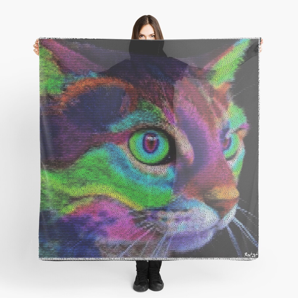 ASCii ART COLOR CAT ™ by ROOTCAT Scarf