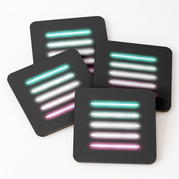 Item preview, Minimalist Neon Abrosexual Pride Flag designed and sold by O1RSH.