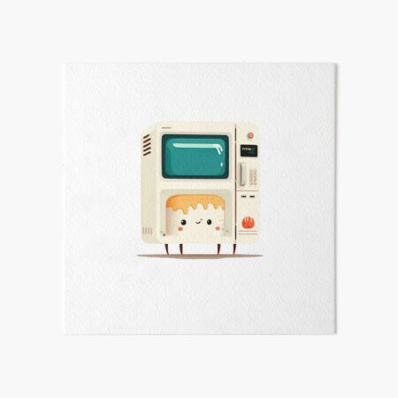 Cute Smile Microwave  Art Board Print for Sale by Wachi-A