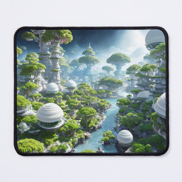 Item preview, The Bright and Vibrant Future of Space Colonies: Clean White Structures designed and sold by D3monic.