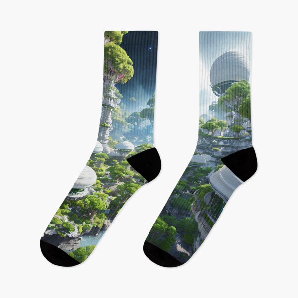 Item preview, The Bright and Vibrant Future of Space Colonies: Clean White Structures designed and sold by D3monic.