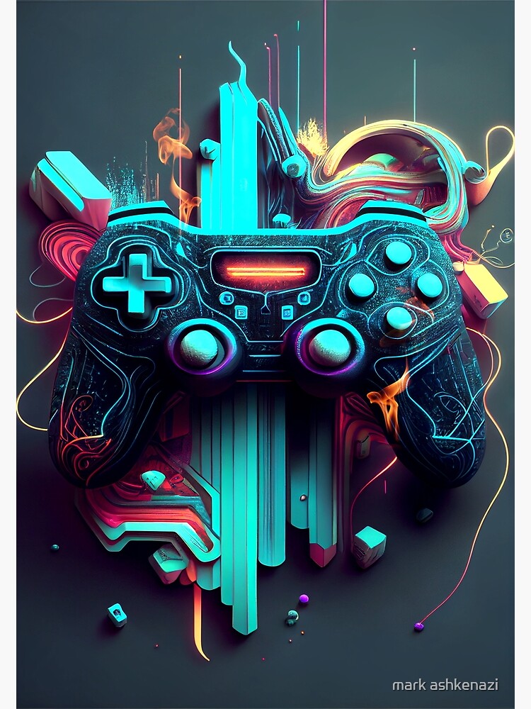 Art Poster Gaming controller