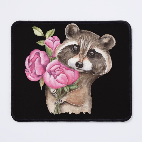 Item preview, Raccoon With Flowers designed and sold by ORTHODX.