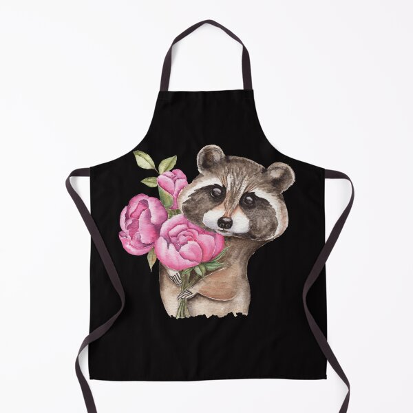 Item preview, Raccoon With Flowers designed and sold by ORTHODX.