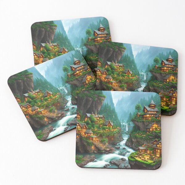 Item preview, The Elf Village on the Edge of the River Cliffs: A Fantasy Adventure designed and sold by D3monic.
