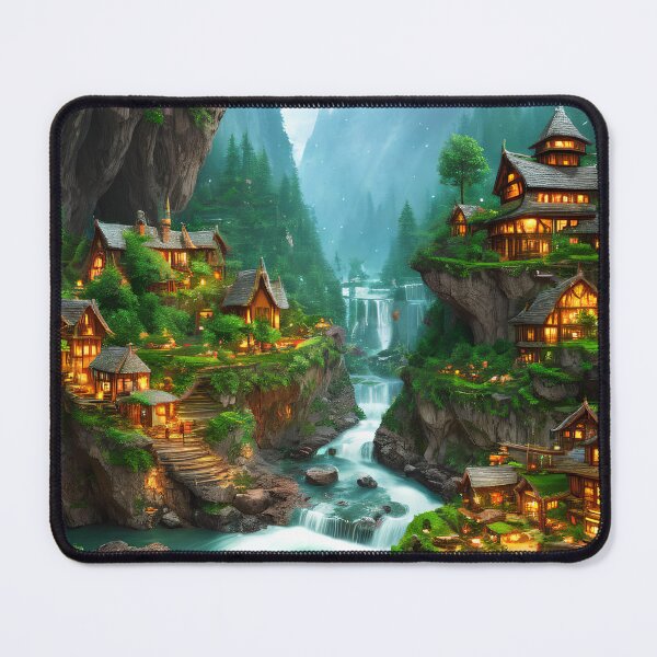 Item preview, The Elf Village on the Edge of the River Cliffs: A Fantasy Adventure designed and sold by D3monic.