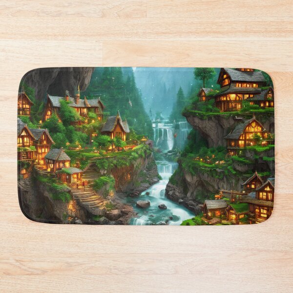 Item preview, The Elf Village on the Edge of the River Cliffs: A Fantasy Adventure designed and sold by D3monic.