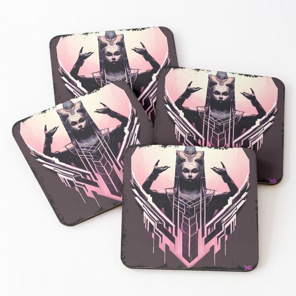 Item preview, Hathor, the Cyberpunk Egyptian Deity: Futuristic Sticker Design designed and sold by Mytho Merch.