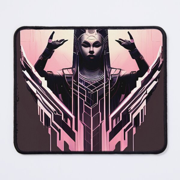 Item preview, Hathor, the Cyberpunk Egyptian Deity: Futuristic Sticker Design designed and sold by Mytho Merch.