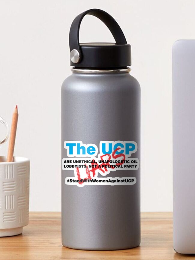 Thumbnail 1 of 3, Sticker, UCP is an Oil Lobby - White Background designed and sold by 3FreaksWith.