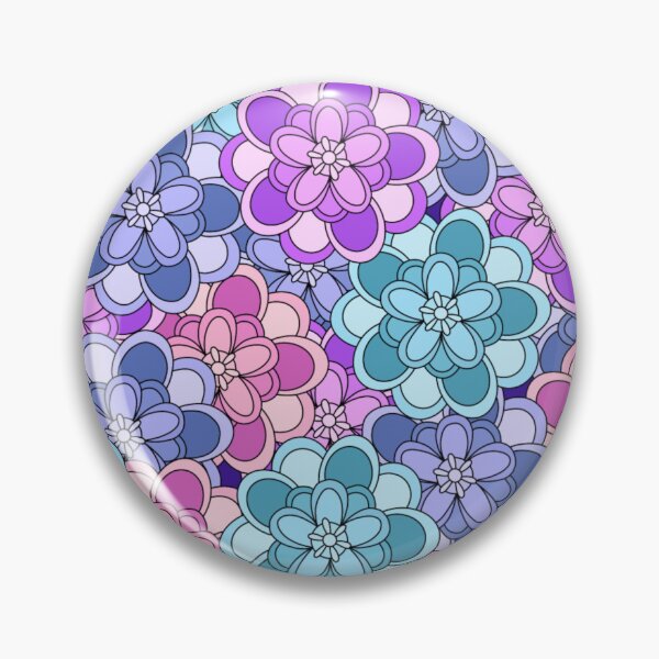 Item preview, Retro flower pattern designed and sold by Anna Gray.