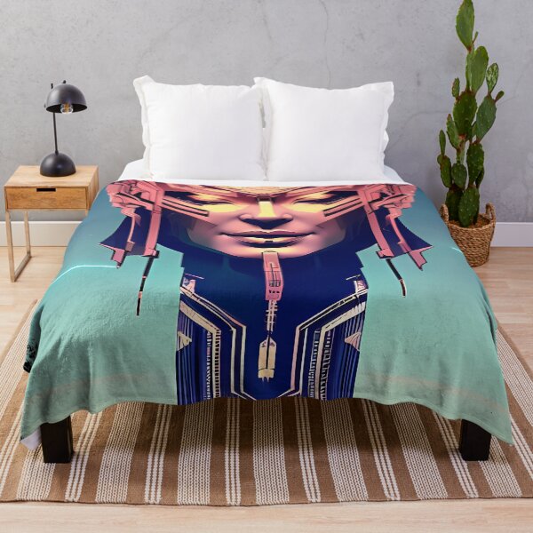 Item preview, Hathor, the Cyberpunk Egyptian Deity: Futuristic Sticker Design designed and sold by Mytho Merch.