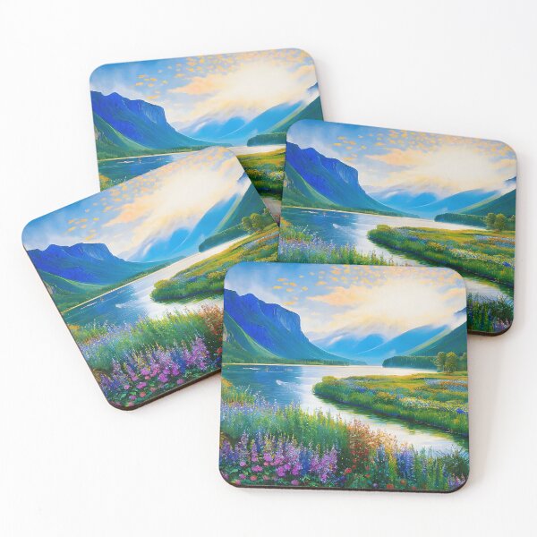 Item preview, Fjord and Field in Pastel Hues designed and sold by ElLocoMus.