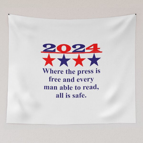 Item preview, Where The Press Is Free - Political Quote  designed and sold by CrankyOldDude.
