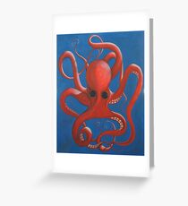 Octopus Oil Greeting Card