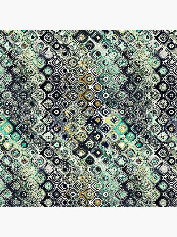 Green And Gold Shapes Pattern by perkinsdesigns