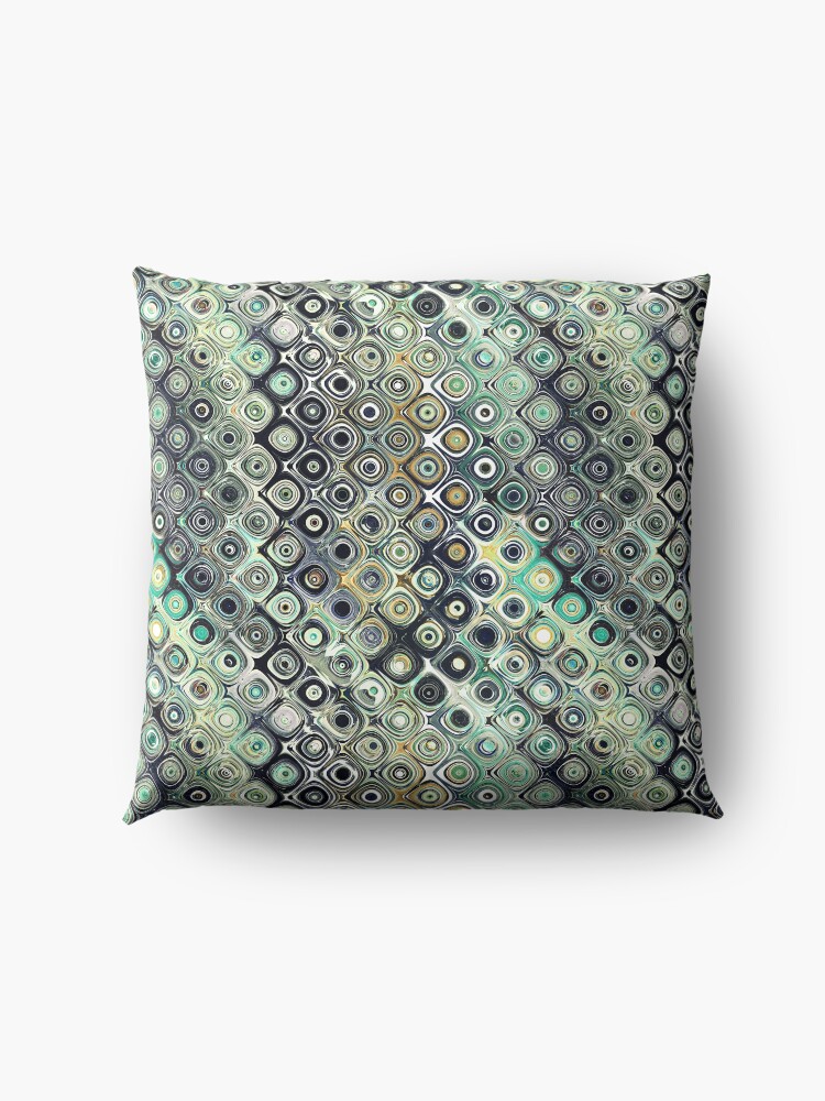 Alternate view of Green And Gold Shapes Pattern Floor Pillow