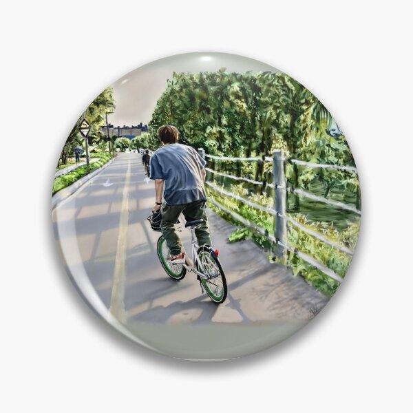 Item preview, Namjoon RM BTS namjooning bicycle fanart kpop designed and sold by Krasiaart.